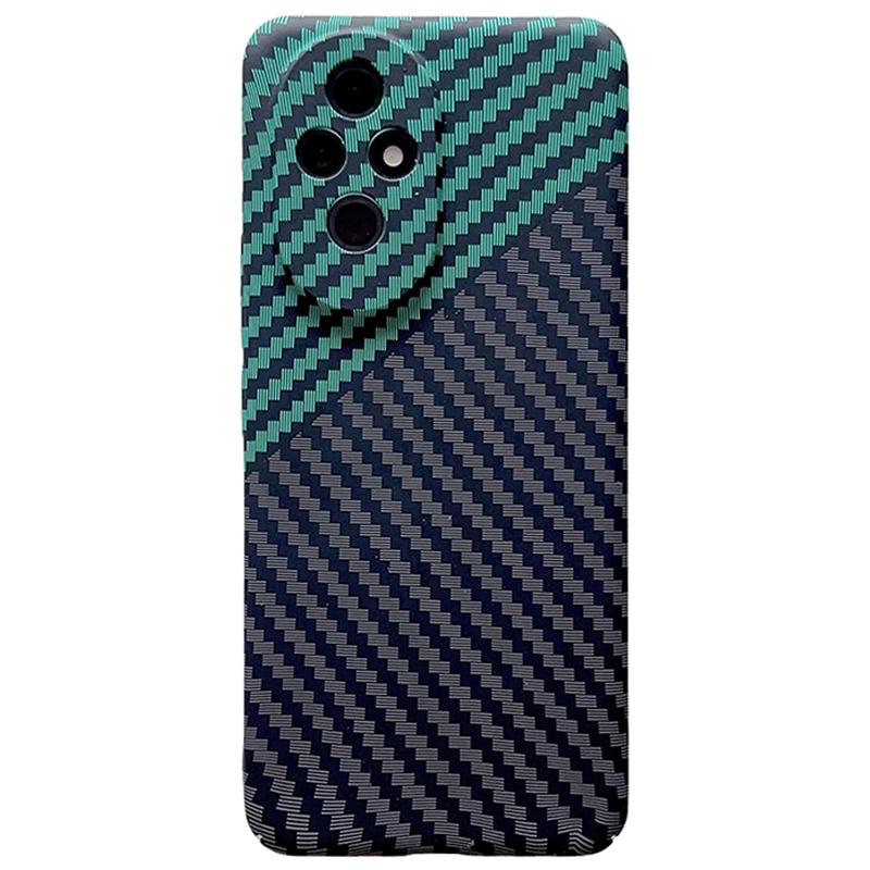 Husă pentru Honor 200 5G Textură Fibră de Carbon Rezistentă la Căderi PC Dur Acoperire Telefon