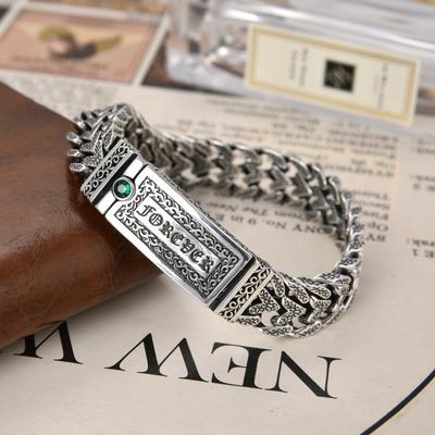New High-end European and American Style Exquisite Heart-shaped Tang Grass Pattern Bracelet Woven Decoration