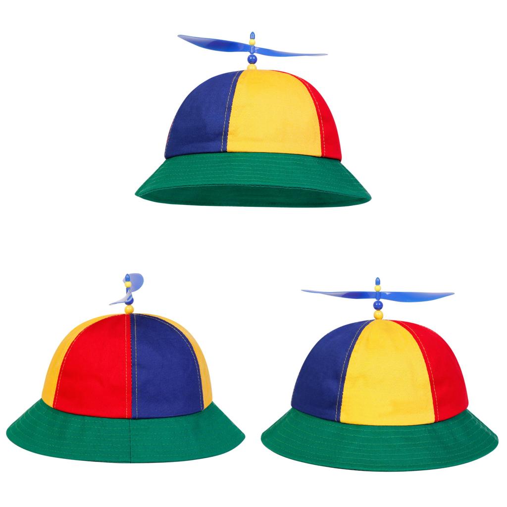 Zomerzonnehoed Met Spiraalvormige Propeller En Regenboogpatroon Voor Volwassenen