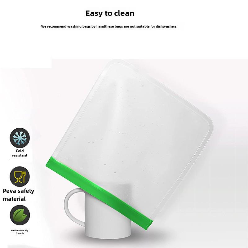 Reusable PEVA Ziplock Bags for Preserving Fruits & Vegetables In Refrigerator