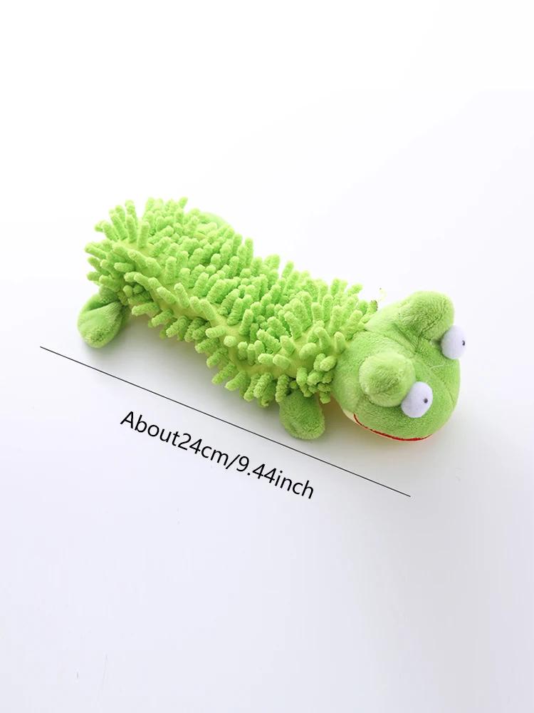 

Pet dog toy sound plush toy mop fur shell frog hippo teeth grinding supplies світло-зелений колір