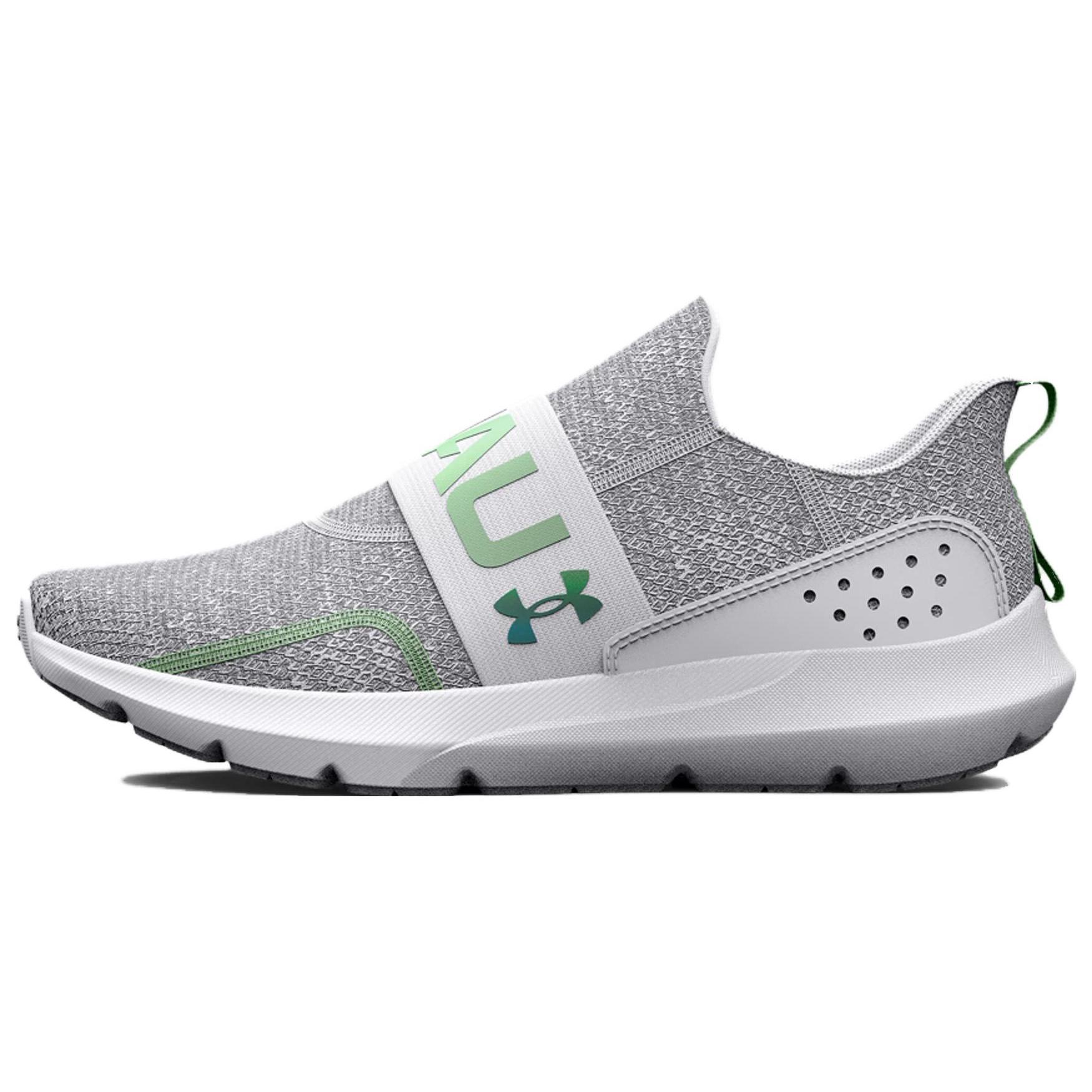 

Under Armour Surge 3 Slip Running Shoes White Aqua Foam Women s 3026507-101 36.5