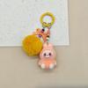 Three-dimensional Flocking Keychain Pendant Cute Bag Accessories Doll Cartoon Ornament