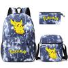 Backpack Teen Student School Bag Three-piece Pencil Case Crossbody Bag