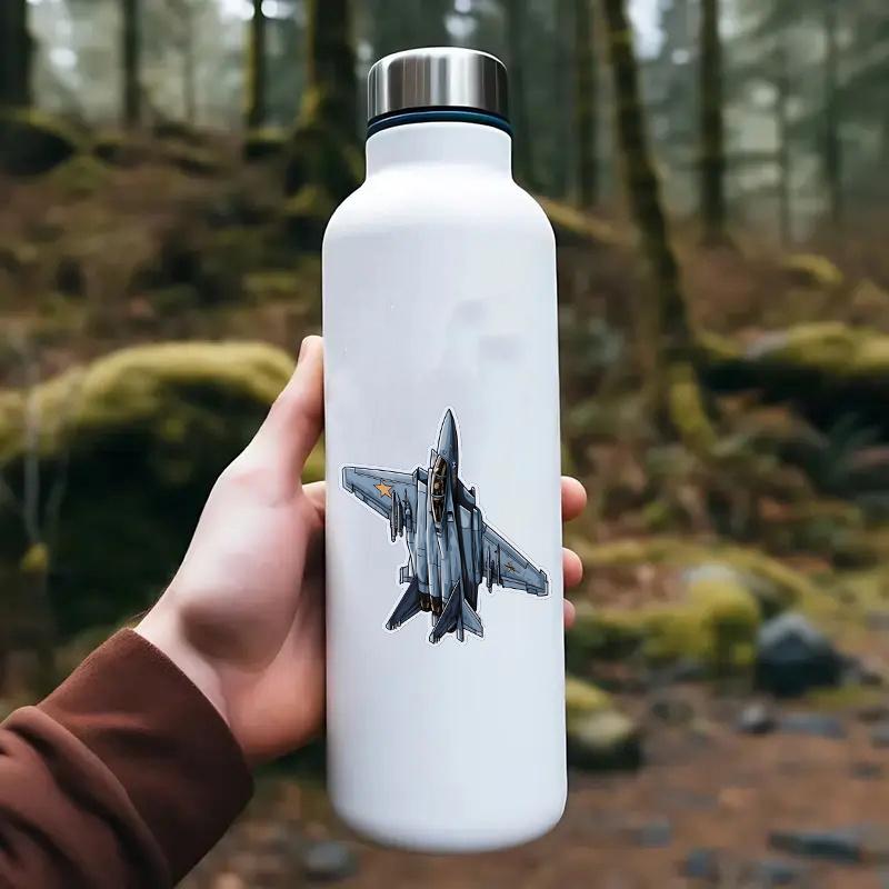 Realistic Fighter Jet Model Stickers Durable for Laptop, Car, Luggage, Skateboard & More - Perfect for Teens, Adults, Creative Decor & Gifting