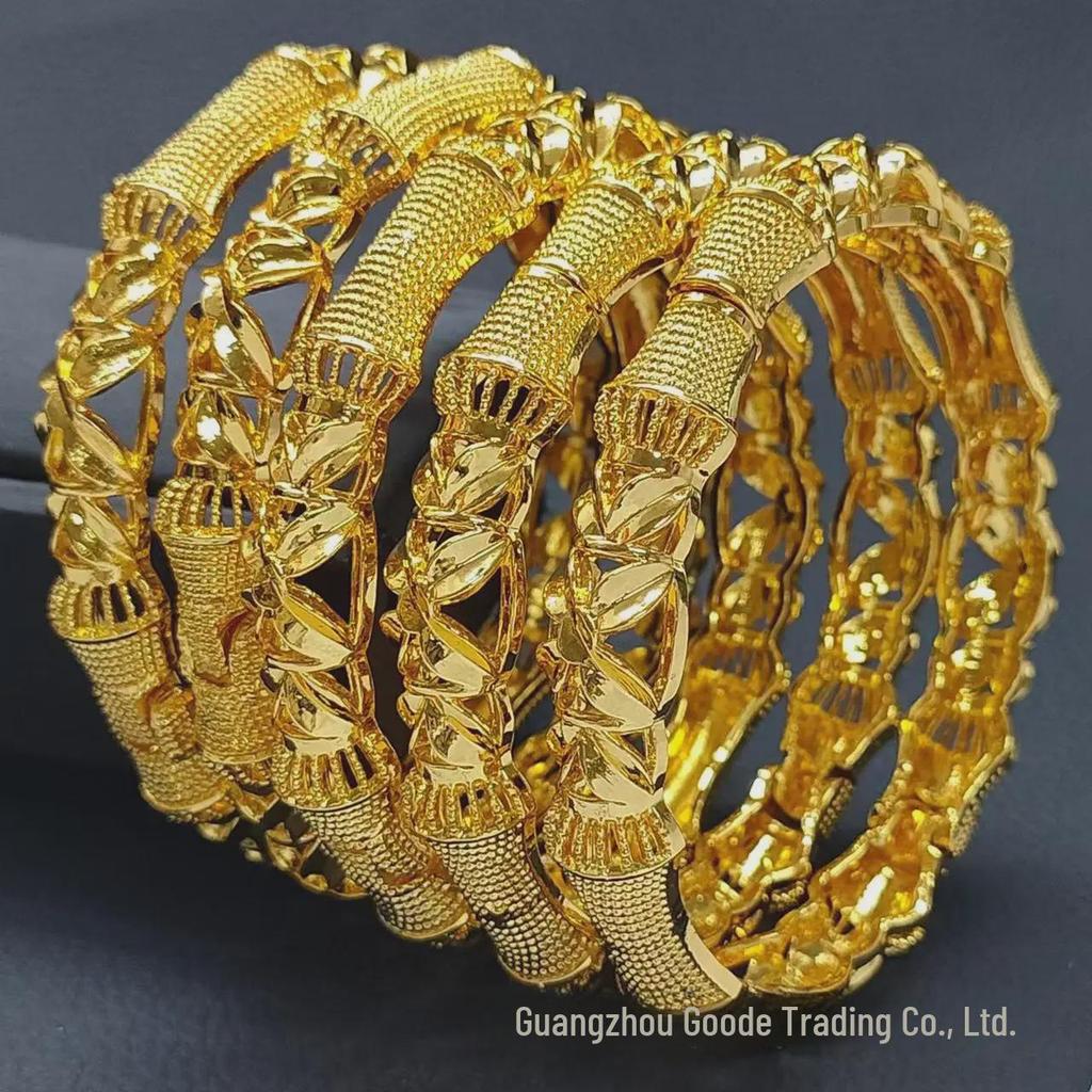24k Gold Vietnamese Sand Bracelets for Women – Elegant Bridal Jewelry