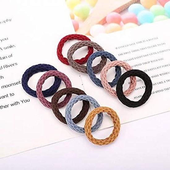 Hair tieHair bandPonytail bandRing rubber bandHair bundleHigh elasticityLarge capacity 40 piecesNo knots10 colors