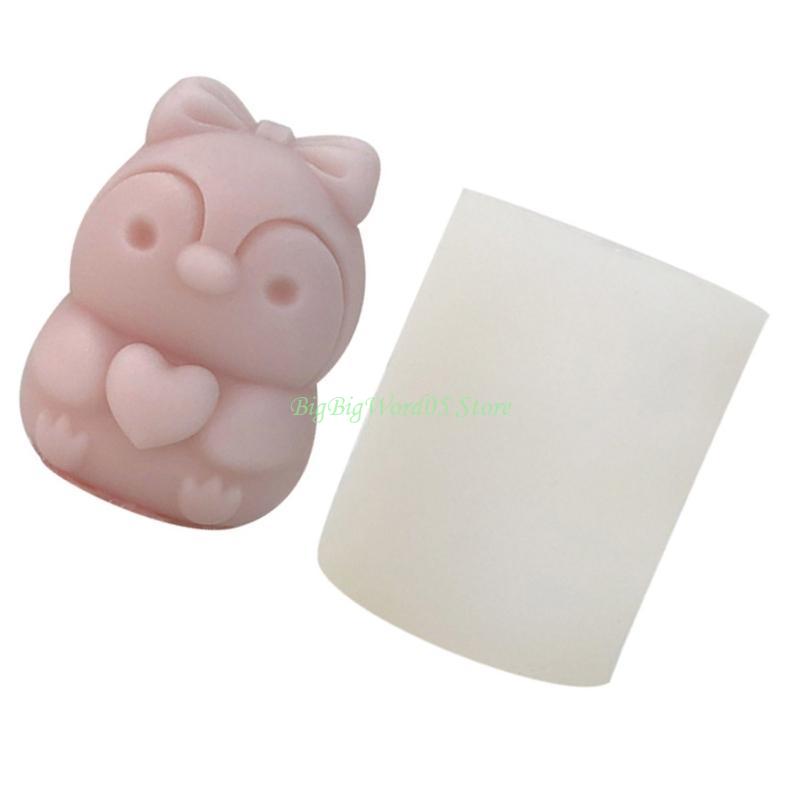 24TE 3D Love Penguins Mould Animal Silicone Molds Casting Molds Craft Supplies China Mainland