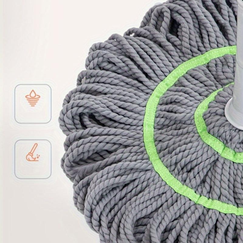 Easy Hands-Free Self-Wringing String Mop for Versatile Wet and Dry Rotary Cleaning - Living Room, Bedroom, Toilet, Kitchen, and Floor Surfaces