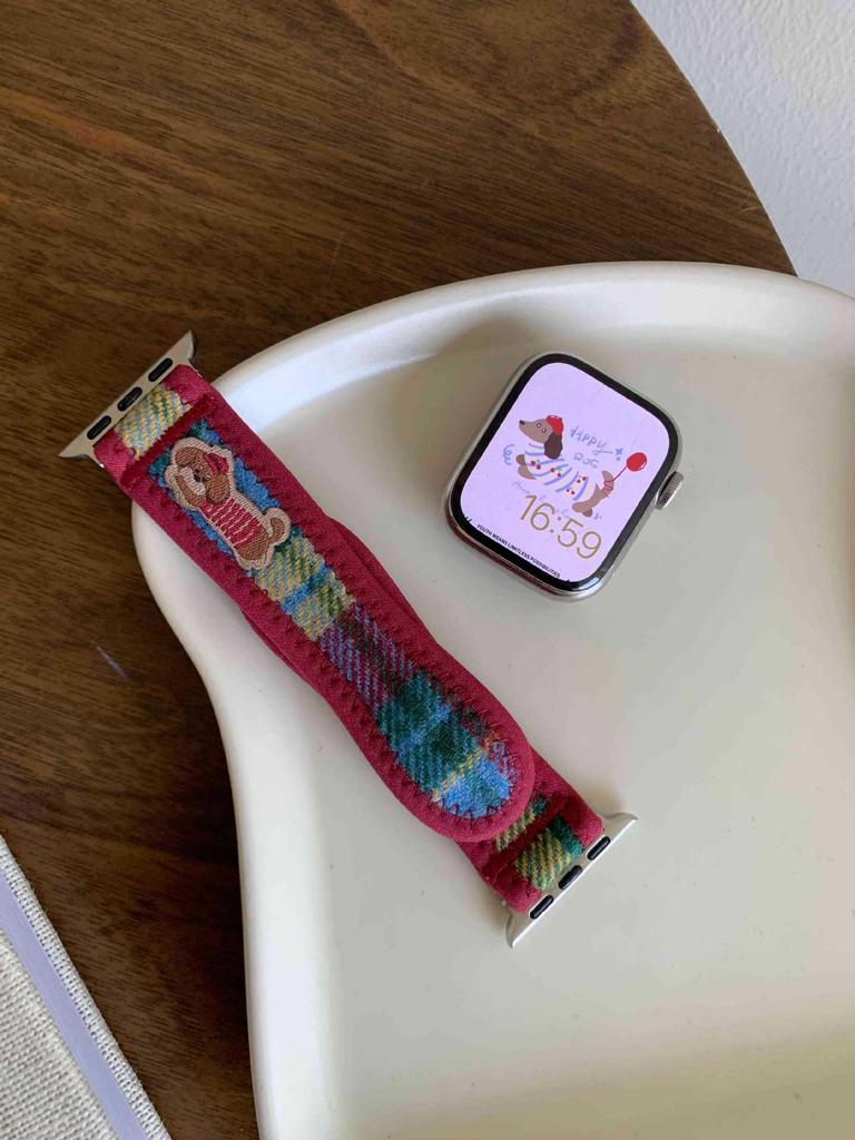 Nylon Velcro Loop Strap for Apple Watch Series 5-9, SE, Compatible with iWatch 7-8