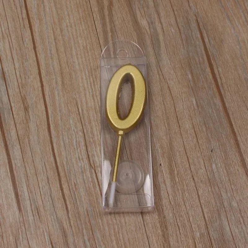 Gold Number Candles for Kids' Birthday Cake and Party Decoration