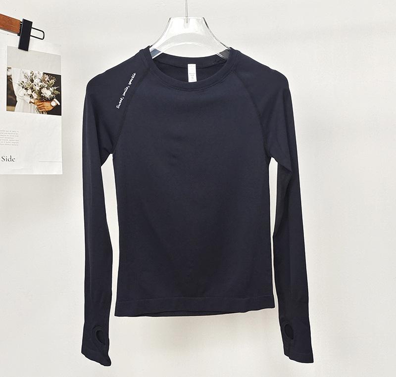 Top Yoga și Alergare cu Mânecă Lungă, Seamless, Foarte Elastic