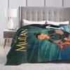 Mulan Cartoon Super Warm Blankets  Travel Office Plush Throw Blanket Graphic Home Decor Flannel Bedspread Sofa Bed Cover