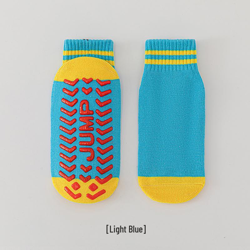 Children's Non-Slip Mid-Calf Socks for Trampolines, Yoga, and Early Walking