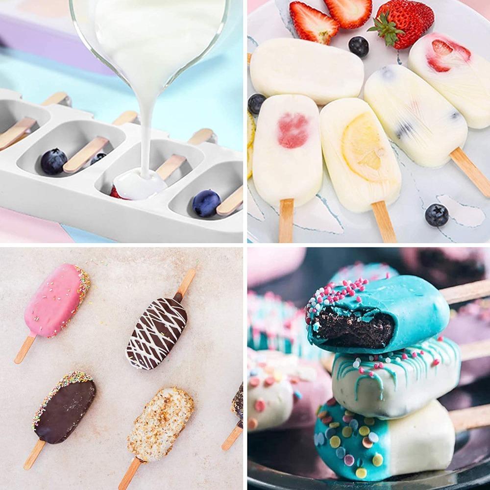 Ice Cream Silicone Mold Summer Popsicle Mold Ice Pop Maker Fruit Juice Freezer Ice Tray Popsicle Mold Cake Tools