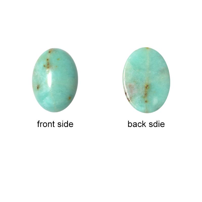 2pcs18x15mm Natural Stone Cabochon Beads Agate Turquoise Flatback Shape DIY Cabochon Setting Beads For Jewelry Making Finding
