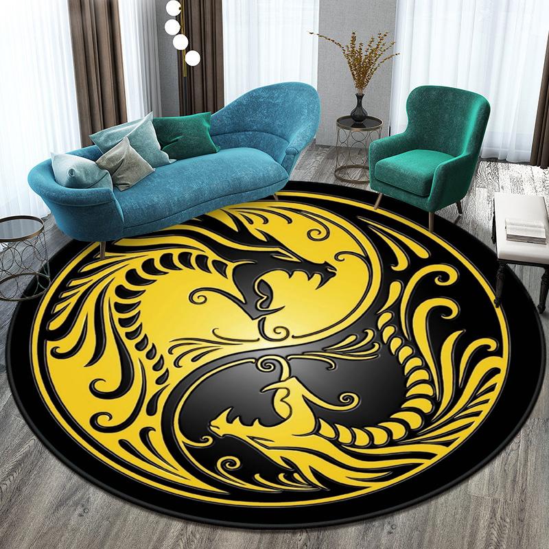 Schéma Tai Chi Bagua Kruhová podložka na koberce Malé koberečky do ložnice Koberec do umývárny Podložka pro domácí mazlíčky