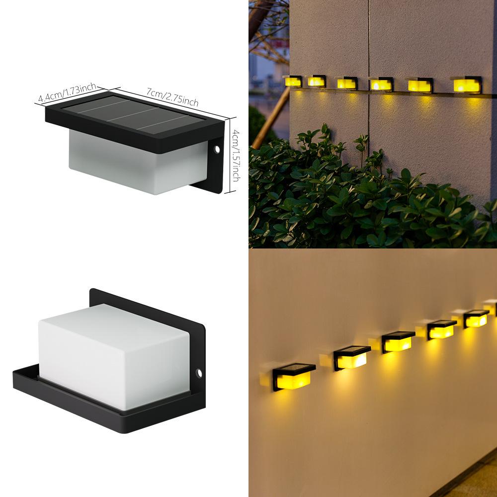 Waterproof Solar Outdoor Wall & Stair Lamp - Decorative Light for Fences, Railings, and Garden