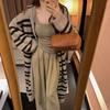 Korean Style Striped Hooded Cardigan - Autumn/Winter 2025 Mid-Length Loose Fit Sweater