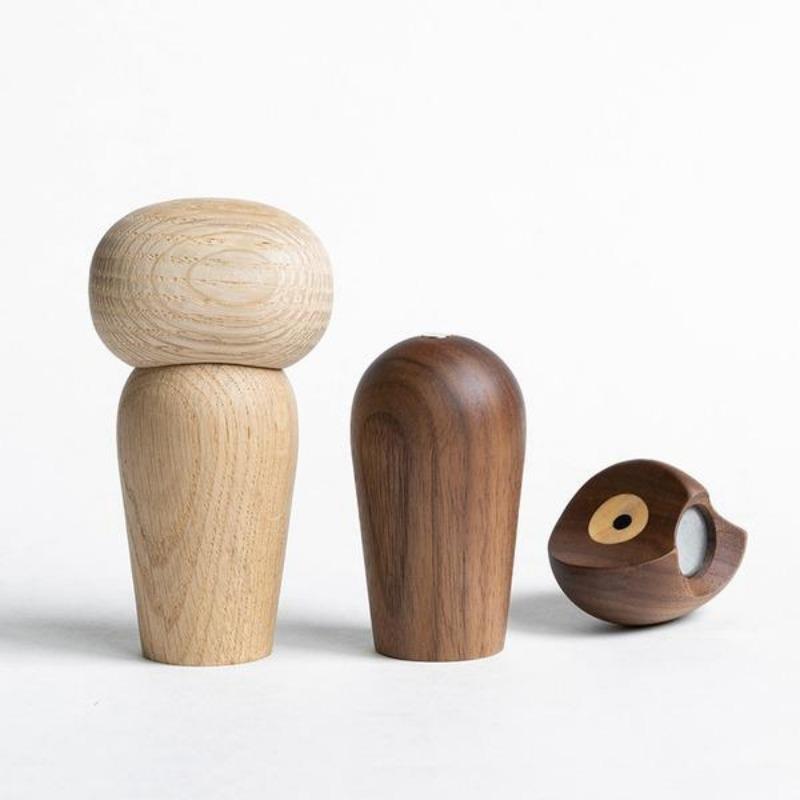 Wood Owl Ornament Gift Creative Home Decoration Accessories Decor Figurine Modern Miniature Figurines