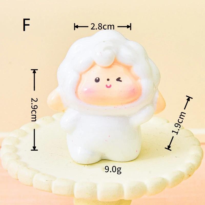 1/6 Pcs Adorable Sheep Car Dashboard Decor Cute Lamb Figurine Auto Center Console Accessory For Women Car Enthusiasts