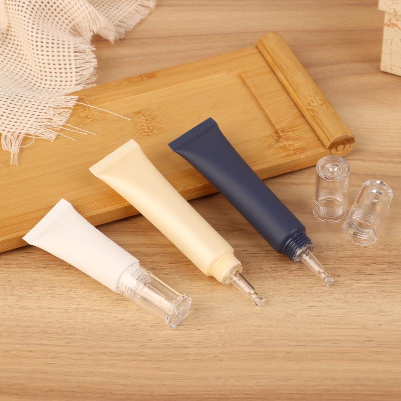 Tubos Cosméticos Macios 10/15/30G Protetor Solar Creme Loção Base Líquida Frascos Recarregáveis Conta-Gotas de Ácido Hialurônico Frasco Vazio