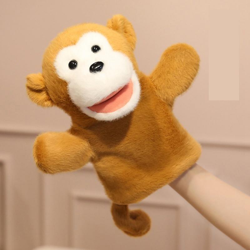Cartoon Animal Plush Hand Puppet, Movable Mouth Interactive Glove Doll, Kids Early Education Storytelling Soothing Toy Universal Multiple Styles