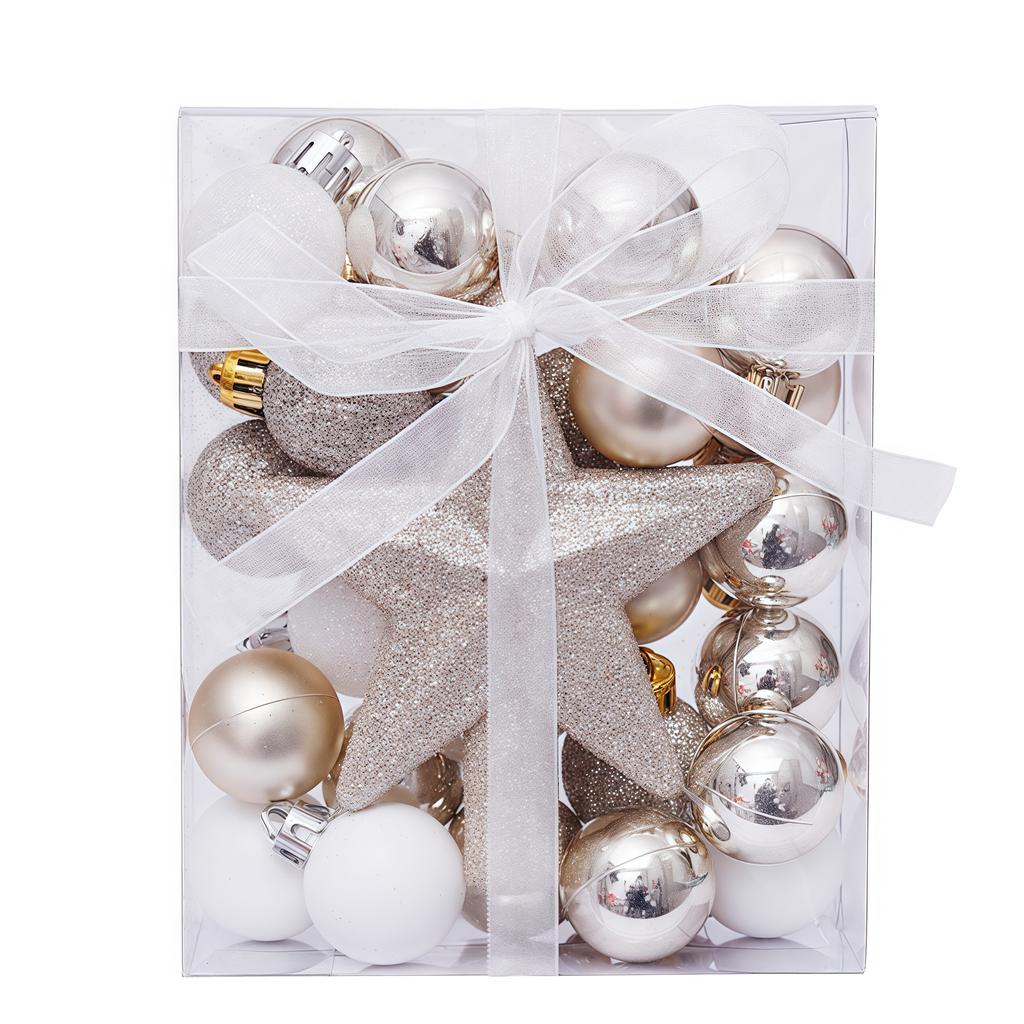 Neueste Champagner Gold Weihnachts-Kugeldekorationen Frohe Weihnachten Baumschmuck Exquisite geformter Weihnachtsanhänger Party-Dekoration Kugel