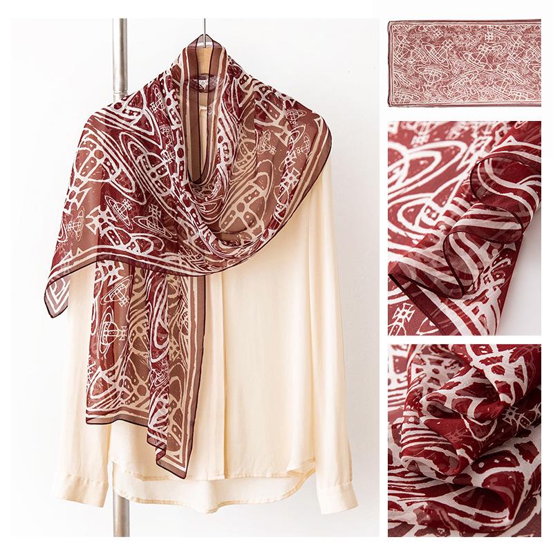 

Starry Sky Hand-Painted Mulberry Silk Ladies Tie Neck Scarf 42x160 cm