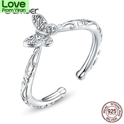 Butterfly Finger Rings For Women Adjustable 925 Sterling Silver Ring  Spring New Collection Fashion Bijoux Scr634