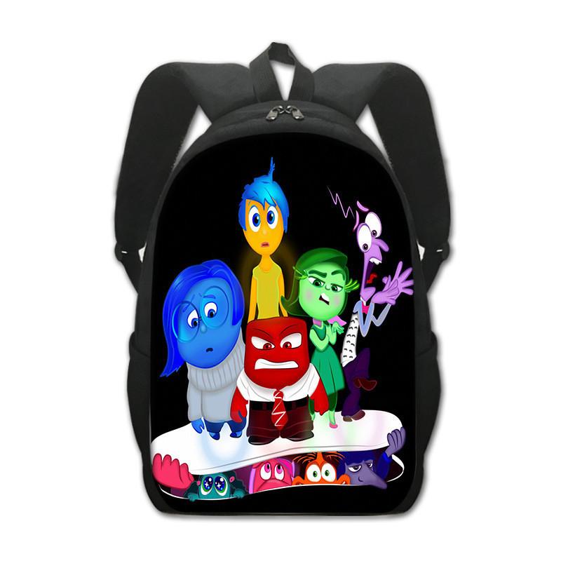 Adorable Inside Out 2 Cartoon Backpack For Kids Spacious Polyester School Bag