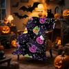 1pc Orenge Purple Halloween Blanket Ghost Bats Print for Sofa Skin-Friendly Soft Blanket New for Home Halloween Decoration