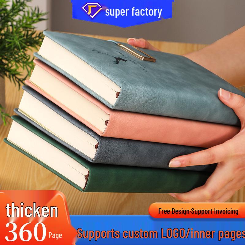 A5 Sheepskin Leather Business Notebook – Thick, Soft Cover for Meetings & Records