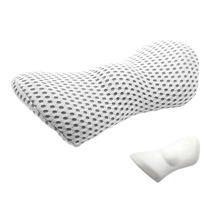 Back Support Pillow for Office and Car Seats 3D Curveds Lumbar Cushions with Washable Cover for Enhanceds Comfort