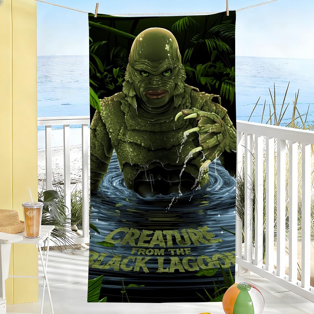 Film C-Creature From The Black L-Lagoon Asciugamano Morbido Piscina Regalo Per Viaggio Palestra Doccia Campeggio Asciugatura Rapida Sportivo Grandi Asciugamani da Spiaggia