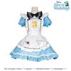 In Alice Wonderland Maid Dress Set Cosplay Costume Playing Card Pattern Fan Girl