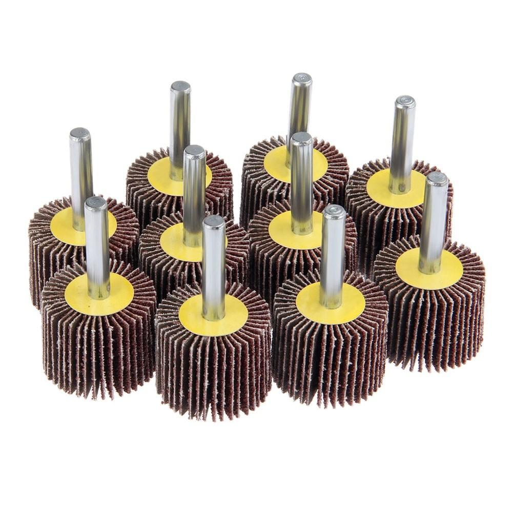 10pcs Flap Wheel Electric Drill Emery Cloth Grinding