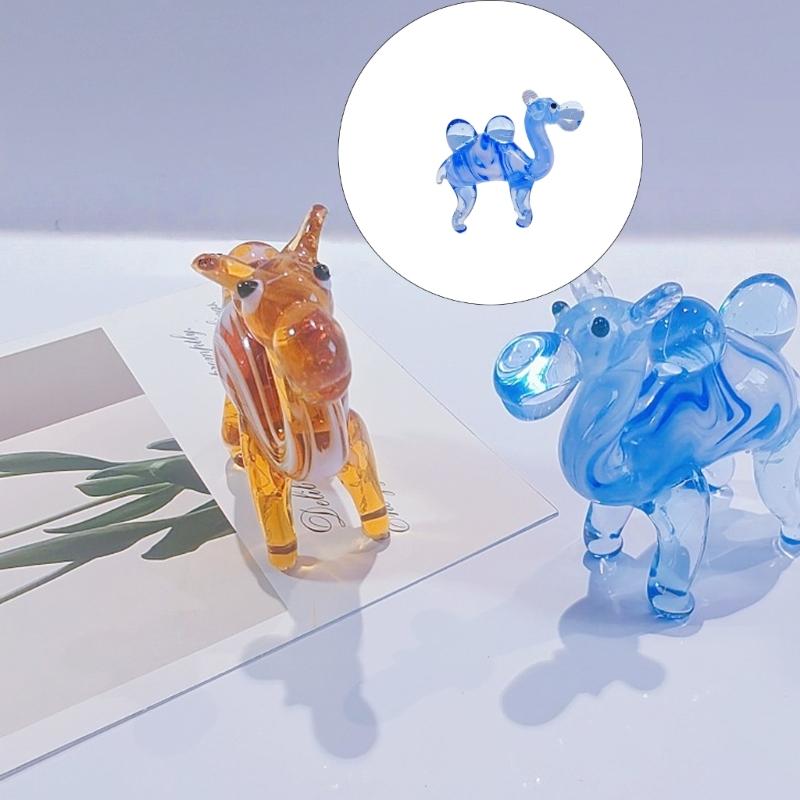 Handmade Camels Statue Glass Camels Figurines Art Glass Animal Miniature Figurines for Collectibles,Home Decoration,