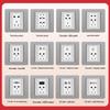 Stainless Steel Floor Socket with Dual Flip Covers, Network, USB, and Five-Hole Outlets