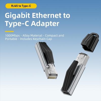 Adaptateur Ethernet Gigabit Stable 1000 Mbps Câble USB-C vers Convertisseur Réseau Bureau à Domicile