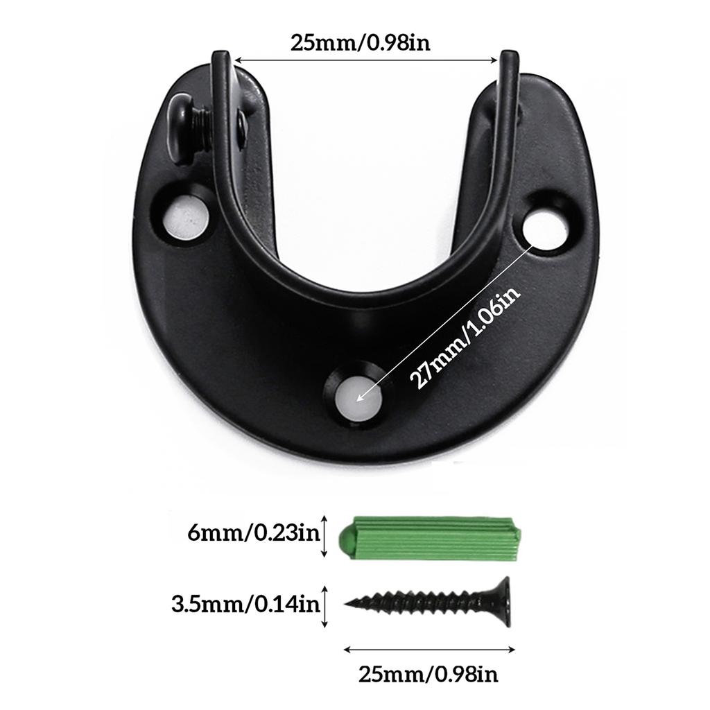 Heavy Duty Closet Rod Bracket with Screws Closet Rod Brackets End Supports Suitable for Closet Rod
