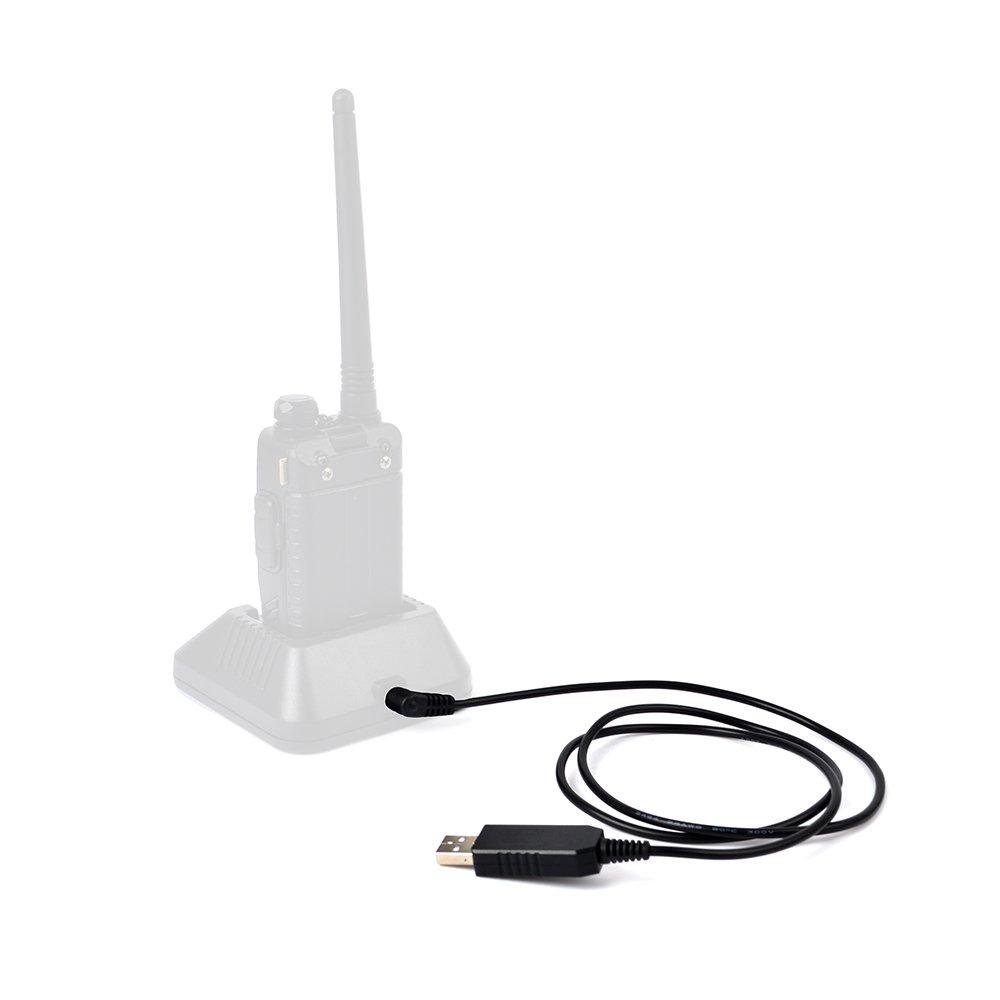 HYS Charger Base USB Plug Charger for Handheld Radios UV-5R, UV-5RA, UV-5RB, UV-5RC, UV-5RD, UV-5RE, Etc.