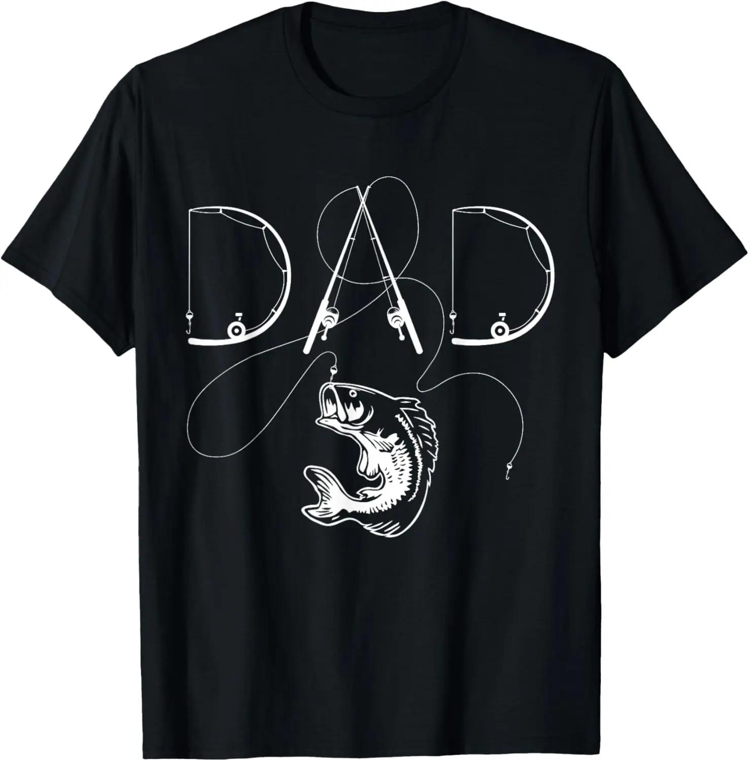 100% Cotton Unisex Fisherman Fishing Enthusiast Fish Lover Daddy Father T-Shirt S разноцветный