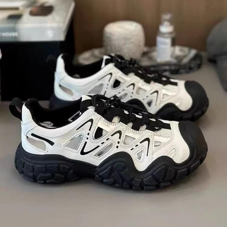 Outdoor hollow casual shoes summer new ugly cute shoes running sports shoes hiking shoes dad shoes 35 чёрный