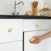 6 Pcs Brass Heart-Shaped Gold Cabinet Knobs, Suitable for Bathroom & Kitchen Drawer Pulls