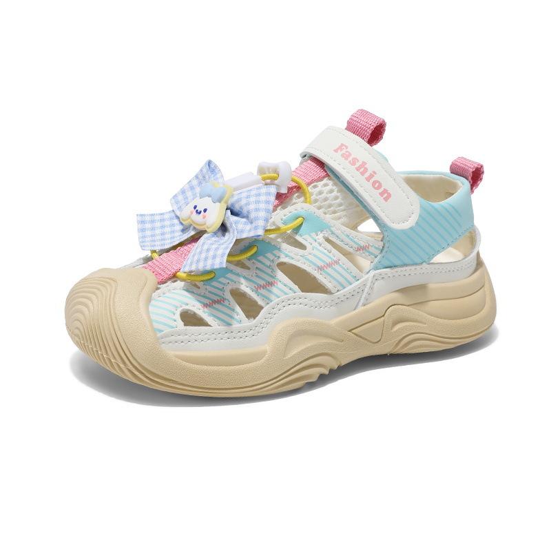Children's Sports Sandals Baotou 2025 Summer New Classmates Girls Beach Shoes Girls Shoes Summer Hollow Shoes