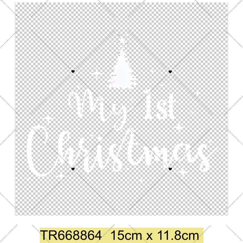 Mein Erstes Weihnachten Wärmeübertragungsaufkleber Weihnachten Thema Aufnäher für Nähzubehör DIY Kleidung Aufkleber Aufnäher