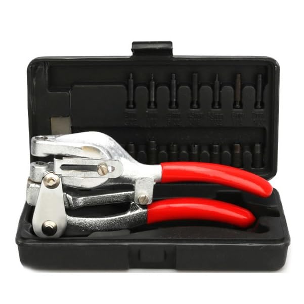 Sada kovových děrovaček, odolná ruční děrovačka od 3/32 do 23/32 palce pro hliník, mosaz a ocelový plech a další