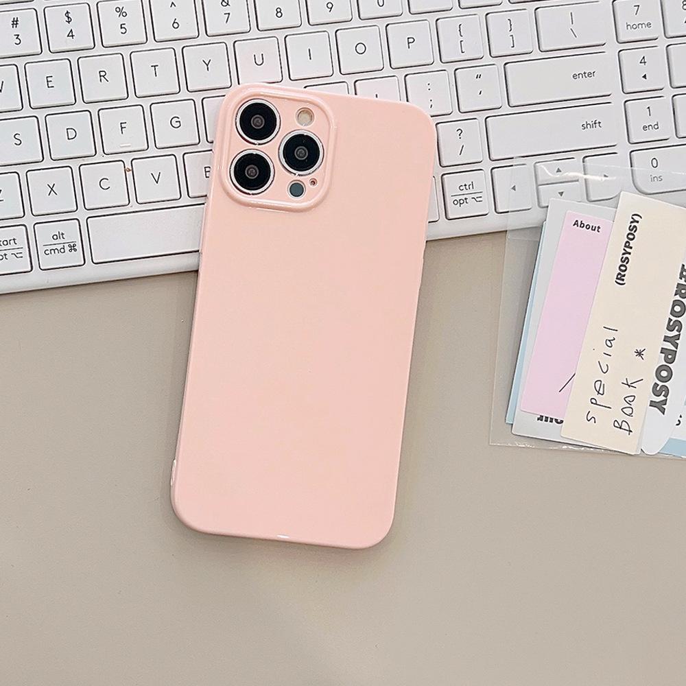 Macaron Solid Color iphone11promax Mobile Phone Case Apple 11 Suitable for 11 Jelly 11plus Glossy 11 Soft