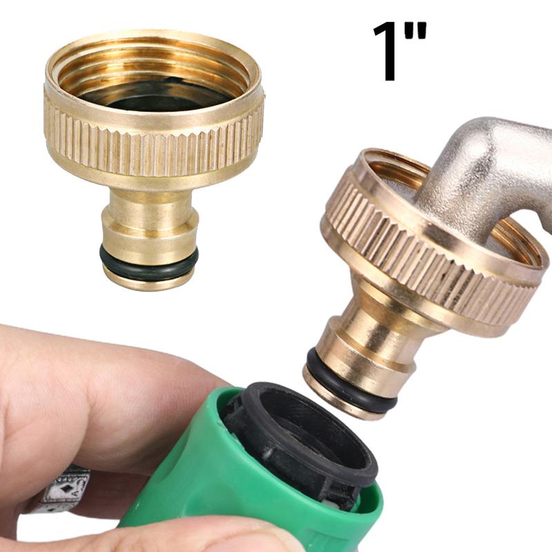 1inch BSPF Brass Fitting Hose Tap Pipe Connector Garden Car Wash Water Gun Pipe Joint Faucet Adapter